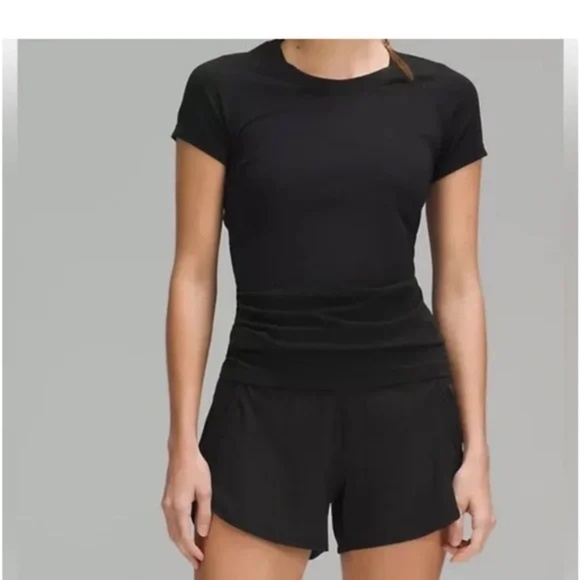 Lululemon Athletica Black Athletic Speed Up Shorts High Waisted - Picture 1 of 4
